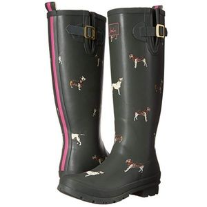 Joules Women’s Dog Print Welly Rain Boot